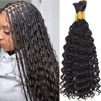 O Boho humano solto, ondulado, molhado e ondulado, trança o cabelo bruto para negócios bem sucedidos.
