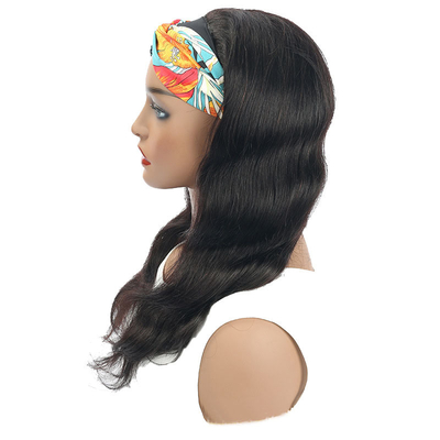 100% cabelo humano corpo brasileiro ondulado perucas encaracoladas com faixa de cabeça 2022 Design Amostra grátis