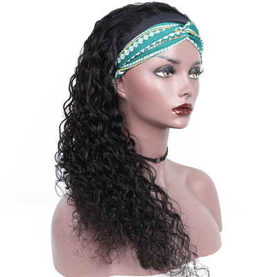 100% cabelo humano corpo brasileiro ondulado perucas encaracoladas com faixa de cabeça 2022 Design Amostra grátis