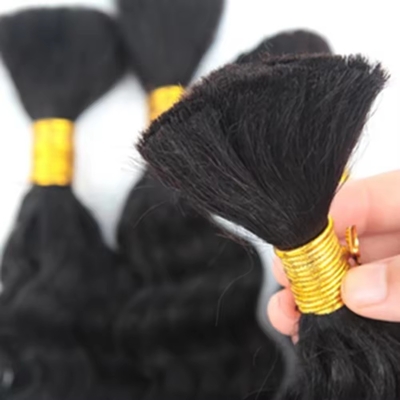 O Boho humano solto, ondulado, molhado e ondulado, trança o cabelo bruto para negócios bem sucedidos.