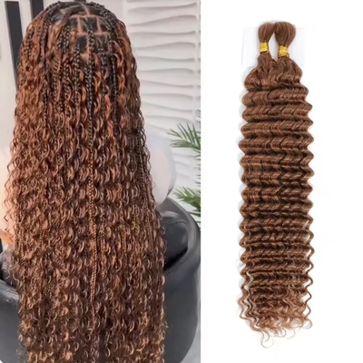 O Boho humano solto, ondulado, molhado e ondulado, trança o cabelo bruto para negócios bem sucedidos.