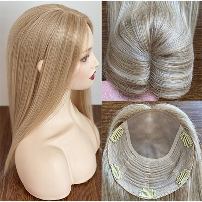 Topers de cabelo humano virgem real para mulheres cutícula alinhada peças de cabelo judeu europeu