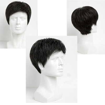 Materiais de base de renda suíça 100% humana de cutícula completa Peruca de cabelo virgem não processada para homens