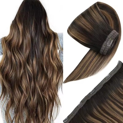 100% de cabelo humano perfeito, de cabelo natural, com extensões de cabelo.
