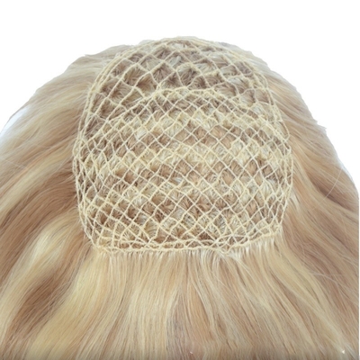 Cabelos humanos virgens europeus Redes de peixe Peças de cabelo de casamento Tops de cabelo de toupee Clipe em suprimento