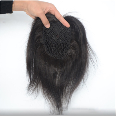 Cabelos humanos virgens europeus Redes de peixe Peças de cabelo de casamento Tops de cabelo de toupee Clipe em suprimento