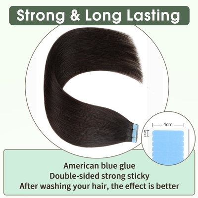 100% Remy Raw Human Hair Tape-In Hair Extension de com 60% maior proporção de cabelo