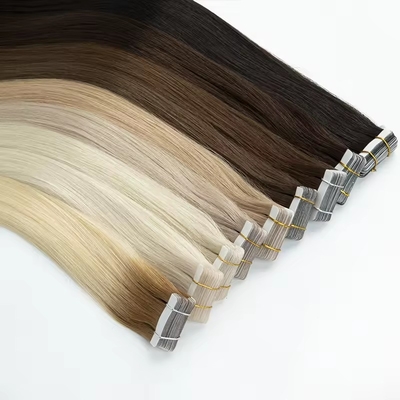 Blonda Invisível em fita de 100 extensões de cabelo humano sem costura