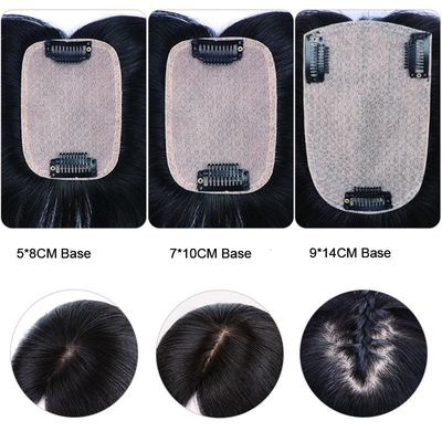 Cabelo Virgem 3x5 de seda base 130 Densidade Direita Cabelo humano topper para mulheres