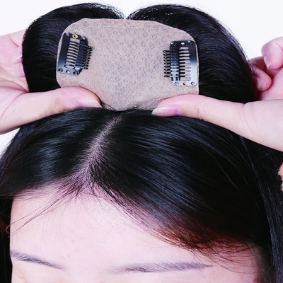 Cabelo Virgem 3x5 de seda base 130 Densidade Direita Cabelo humano topper para mulheres