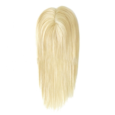 130% Toupee Densidade de cabelo europeu 613 Loura Densidade clara Toppers longa ligável para mulheres