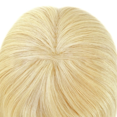 130% Toupee Densidade de cabelo europeu 613 Loura Densidade clara Toppers longa ligável para mulheres