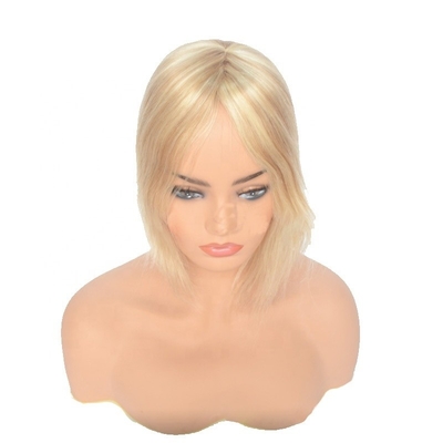 130% Toupee Densidade de cabelo europeu 613 Loura Densidade clara Toppers longa ligável para mulheres