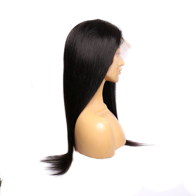 200% Densidade Ósea Direita HD Natural Transparente renda Frontal Perucas de Cabelo Humano Brasileiro