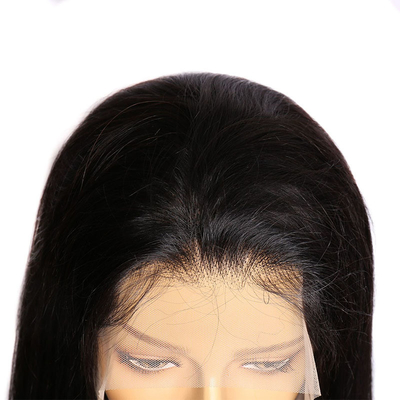 200% Densidade Ósea Direita HD Natural Transparente renda Frontal Perucas de Cabelo Humano Brasileiro