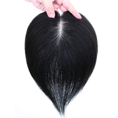 180% Densidade Remy Toupee cabelo com base de seda Top e 24mm Toupee textura comprimento 30cm