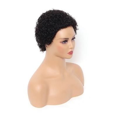 Máquina de cabelo Afro Curly Brasileira Curta fez peruca de fada cor natural para mulheres negras
