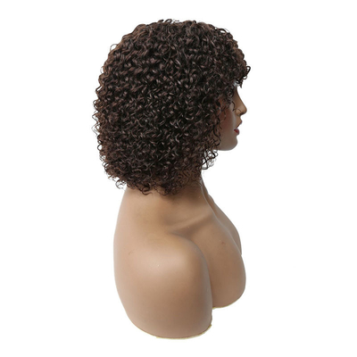 Base de renda suíça Perucas curtas cortadas de fada para mulheres negras virgem brasileira crua afro encaracolado