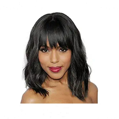 Nenhuma Perucas de renda Ondas de água curtas Remy Brasil Cabelo humano BOB Perucas para mulheres negras