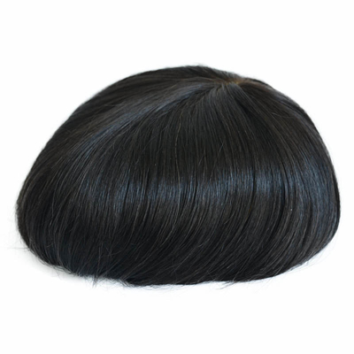 Toupe de cabelo humano feito à mão para homens