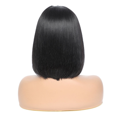 Perucas peruanas Bob para mulheres negras Cor preta Remy Natural Ossos Direitos U Parte Peruca Longa