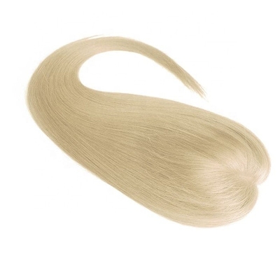 Cabelo Europeu Full Cuticle Free Part Base de Seda Clip em Cabelo Humano Topper para Mulheres