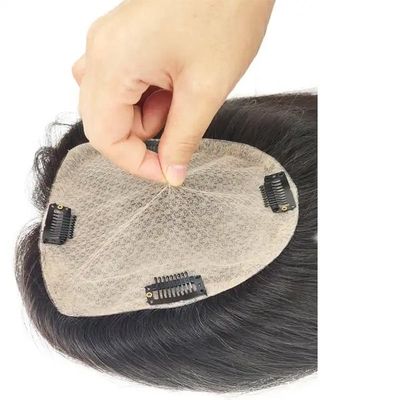 130% Densidade Velocidade do cabelo virgem base de seda cabelo humano encaixe fechamento toupee para mulheres retas
