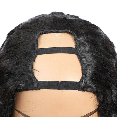 Raw Indian Water Wave Curly U Part Peruca com Serviço OEM ODM e 100% Top Cabelo Humano