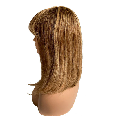Perucas Bob sem cola 100% Remy Cabelo Humano Nenhuma renda Frente P4/27 Brasileiro Direito