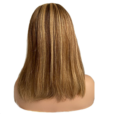 Perucas Bob sem cola 100% Remy Cabelo Humano Nenhuma renda Frente P4/27 Brasileiro Direito