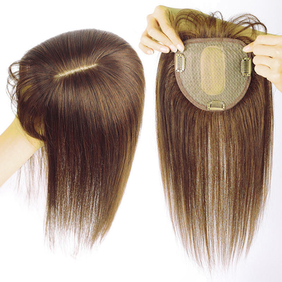 90% Densidade Clip de Toupee Direito Em Cabelo Humano Natural Perucas Para Mulheres
