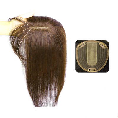 90% Densidade Clip de Toupee Direito Em Cabelo Humano Natural Perucas Para Mulheres