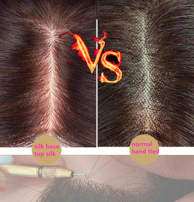 Toppers de cabelo humano com base de seda Toppers de cabelo virgem