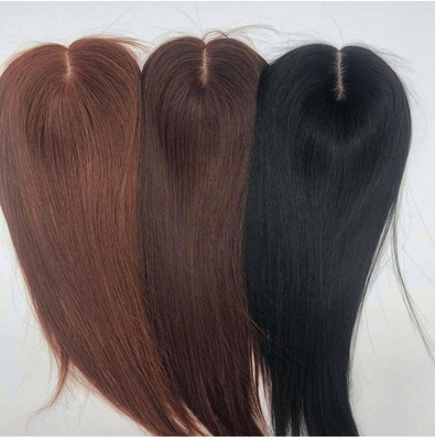 Toppers de cabelo humano com base de seda Toppers de cabelo virgem