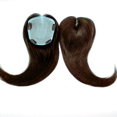Toppers de cabelo humano com base de seda Toppers de cabelo virgem
