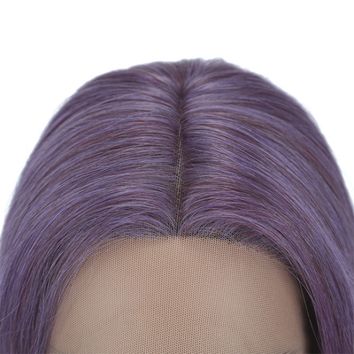 Fumo Roxo Cor Direita Curta Bob Perucas HD renda Cabelo humano frontal para mulheres negras