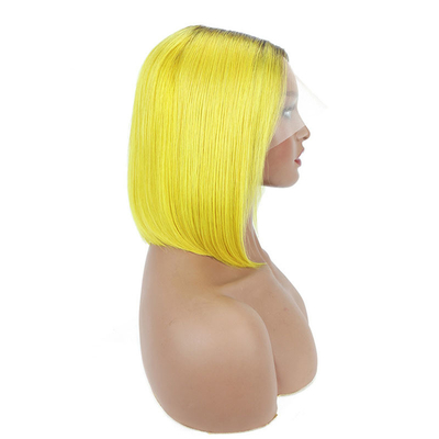 Viúva crua transparente HD renda frontal cabelo humano peruca 100% bob peruca cabelo remy 250g-450g