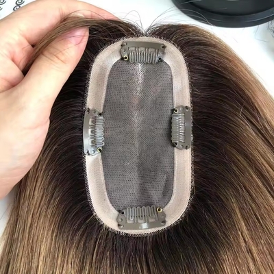 Pelo Europeu 14 polegadas Outlet Mono Topper para mulheres