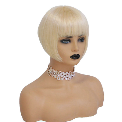 Perucas da frente de renda 613 cor loira peruana bob curto cabelo humano perucas para mulheres negras