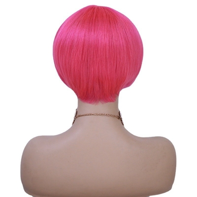 Material base de renda suíça Remy Hair Virgin Silky Short Bob Cut Perucas Para Mulheres com 1