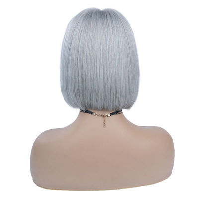 Cores verdes Cabelos humanos brasileiros curtos bob perucas 10 polegadas com cabelo de bebê e HD renda frontal