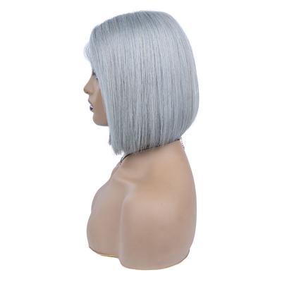 Cores verdes Cabelos humanos brasileiros curtos bob perucas 10 polegadas com cabelo de bebê e HD renda frontal