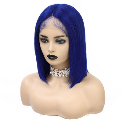 Peruca 14 polegadas 100% cabelo humano virgem 360 renda frontal transparente renda para mulheres negras