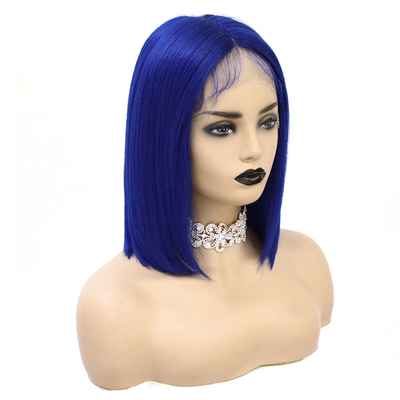 Peruca 14 polegadas 100% cabelo humano virgem 360 renda frontal transparente renda para mulheres negras