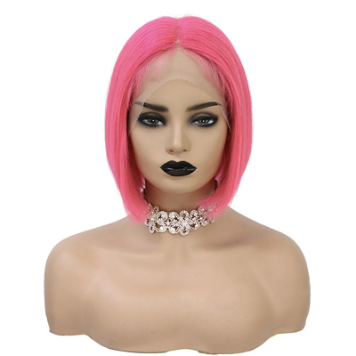 Lanteja de 10 polegadas para frente bob perucas 250g-450g T forma de cabelo humano virgem com cabelo de bebê