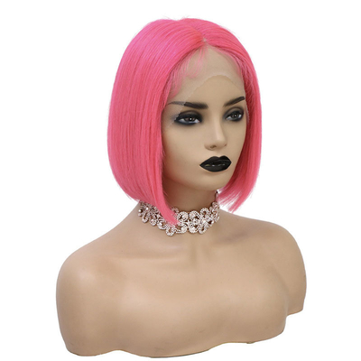 Lanteja de 10 polegadas para frente bob perucas 250g-450g T forma de cabelo humano virgem com cabelo de bebê