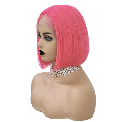 Lanteja de 10 polegadas para frente bob perucas 250g-450g T forma de cabelo humano virgem com cabelo de bebê