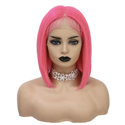 Lanteja de 10 polegadas para frente bob perucas 250g-450g T forma de cabelo humano virgem com cabelo de bebê
