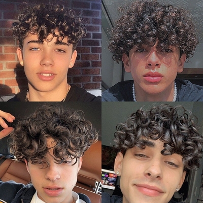 Full cuticle 100% virgem cuticle cabelo alinhado Afro Toupee para homens negros