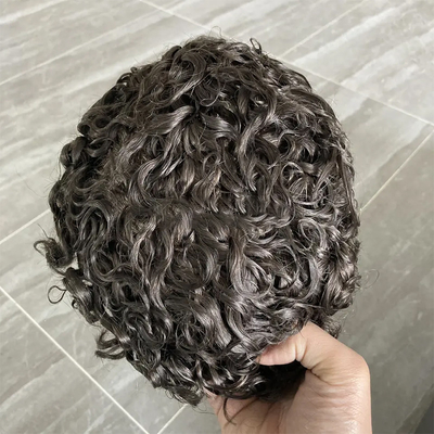 Full cuticle 100% virgem cuticle cabelo alinhado Afro Toupee para homens negros